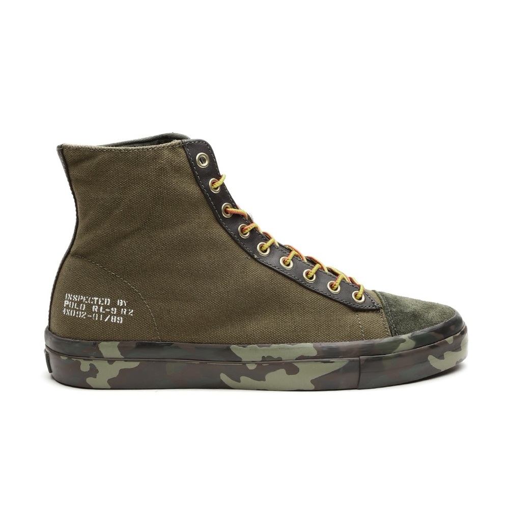 POLO BY RALPH LAUREN Canvas & Suede High-Top Sneakers 8.5 (Men’s) 10 (Women’s)